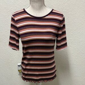GAP Striped Multicolor Women's Top Size Small